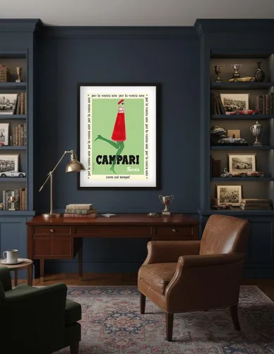 Miniatura 4 de Para tu sed (Per la Vostra Sete) - Campari Soda - Póster publicitario vintage por Franz Marangolo c.1950 - Impresión artística maestra (sin marco) 6
