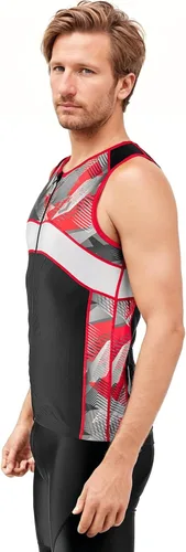 Miniatura 13 de SLS3 Tri Top Hombre - Camiseta de triatlón sin mangas para hombre - Material PRO Premium FX - Camisas de triatlón de 3 bolsillos para hombre