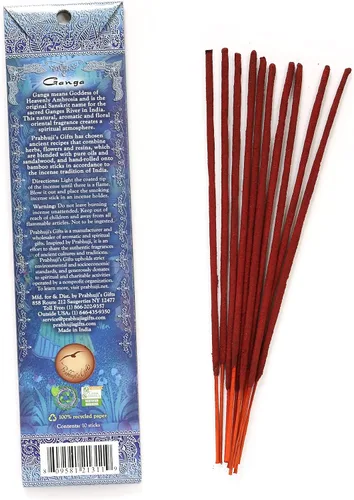 Miniatura 3 de Prabhuji's Gifts Ganga - Varillas de incienso espiritual enrolladas a mano de la India, varillas aromáticas, incienso en barra para meditación