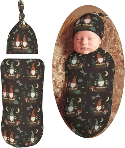 Miniatura 22 de Lindo patrón de dibujos animados de dinosaurios para recién nacido, manta para envolver con gorro, suave saco de dormir para bebé, elástico
