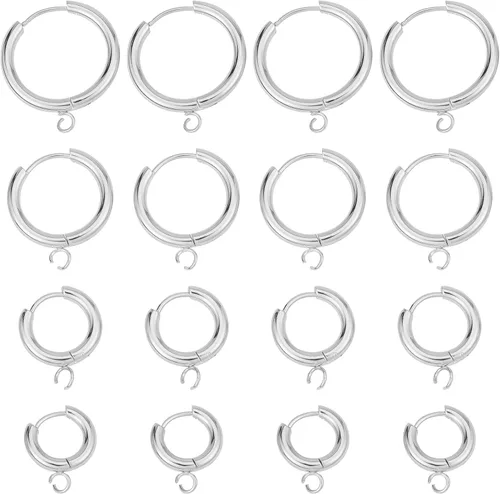 Miniatura 9 de SUNNYCLUE 1 caja de 20 piezas de 5 colores con cierre de palanca dorada, aretes de aro pequeños con palanca francesa con aros de bucle abierto