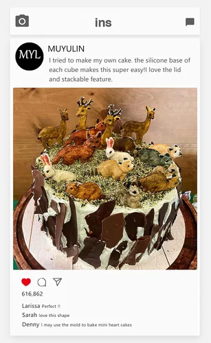 Miniatura 5 de Moldes de silicona de chocolate, 3 paquetes de moldes de fondant de animales Sika para decoración de pasteles con temática de animales del bosque, 3