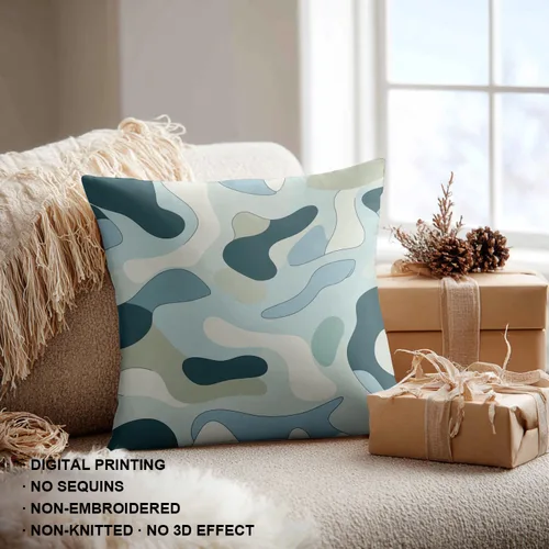 Miniatura 4 de Shrahala Abstract Art Modern Aesthetic Decorative Pillow Covers, Fluid Forms Minimalist Throw Pillow Cover Blended Hidden Zipper Cushion Cases for