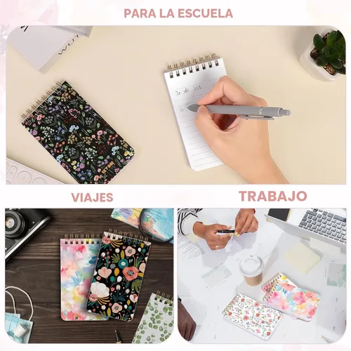 Miniatura 4 de SKYDUE Small Notebooks，Pocket Notepads with Aesthetic Covers, Mini Spiral Notebook with Lined Pages Nursing School Essentials, Set Of 8