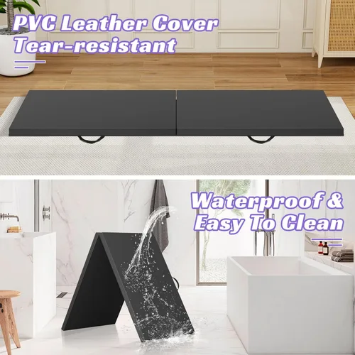 Miniatura 4 de BLKMTY Gymnastics Mats, Folding Exercise Mat Gym Yoga Aerobics Fitness Mats Kids' Gymnastics Tumbling Mat with Carrying Handles for Home Gym
