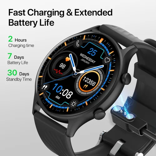 Miniatura 4 de WalkerFit Reloj inteligente de 1.39 pulgadas para hombres y mujeres, reloj inteligente impermeable IP67 compatible con Android y iPhone, rastreador