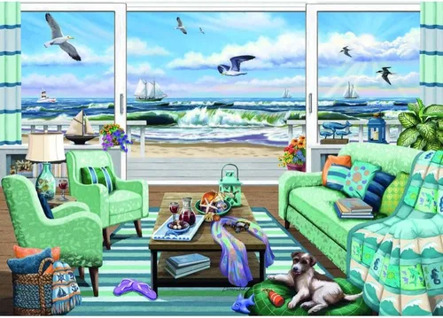 Miniatura 2 de Ravensburger Beachfront Getaway - Rompecabezas de 1000 piezas únicas Tecnología Softclick ideal para adultos y niños Certificado por el Consejo