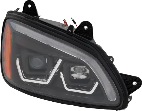 Miniatura 14 de Garage-Pro Bombillas LED para faros delanteros del lado del pasajero para Kenworth T880 2014-2022, carcasa negra, faros LED que reemplazan a #