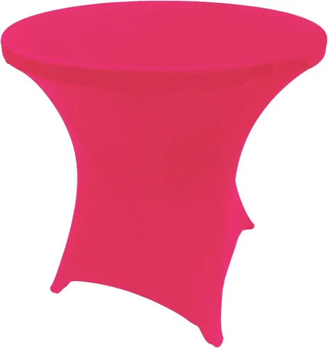 Miniatura 34 de Mantel de cóctel de elastano redondo de 24 pulgadas x 30 pulgadas de alto, color negro