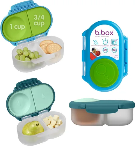 Miniatura 22 de b.box Batman Snack Box - Recipientes a prueba de fugas de 2 compartimentos para niños, mini caja Bento para niños y niños pequeños, contenedores