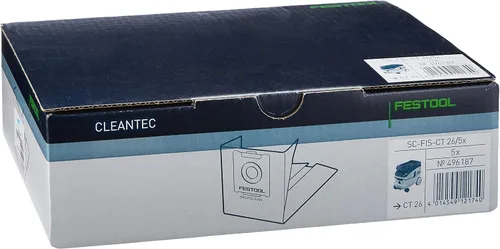 Miniatura 3 de Festool 496187 - Bolsa de filtro autolimpiante para CT 26, Cantidad 5 (1)