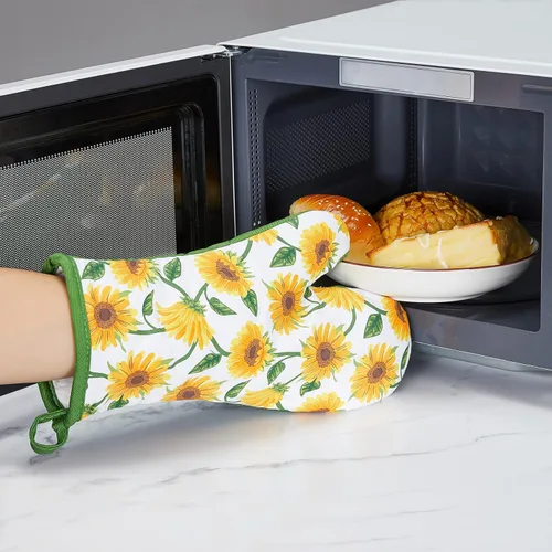 Miniatura 2 de Juego de manoplas de horno y agarraderas para platos, 100% algodón, perfecto para regalo, hornear y cocinar todos los días, duradero, resistente al