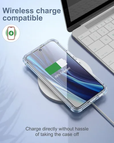 Miniatura 7 de SURITCH Funda transparente para Samsung Galaxy S22 de 6.1 pulgadas (solamente), [protector de pantalla integrado] carcasa rígida protectora