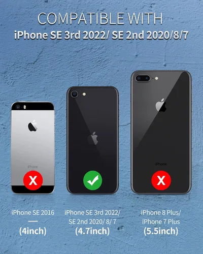Miniatura 2 de SPORTLINK Funda impermeable para iPhone SE 3rd 2022/iPhone SE 2nd 2020/iPhone 7/8 - Con protector de pantalla integrado, funda impermeable de cuerpo