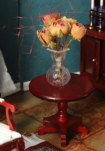 Miniatura 6 de iLAND Juego de muebles de casa de muñecas victoriana, muebles y accesorios para casa de muñecas, mini sofá de casa en miniatura con accesorios a
