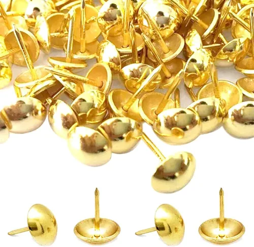 Miniatura 11 de BetterJonny - 500 tachuelas de tapicería decorativas para muebles, 0.669 x 0.433 in, tachuelas de metal negro para el pulgar para muebles tapizados