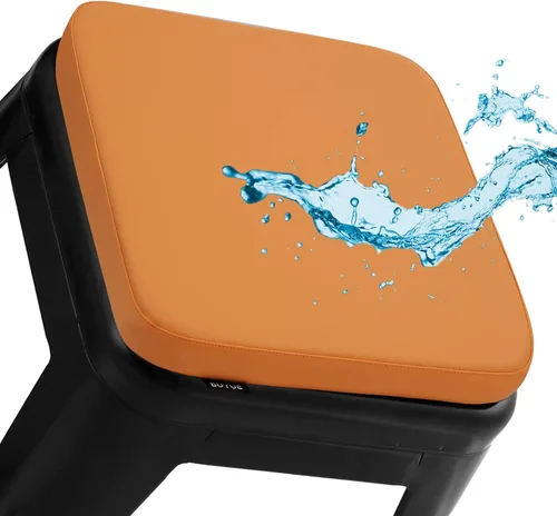 Miniatura 18 de BUYUE Cojín para silla de metal de 14 pulgadas con magnético, 1 pieza, cuero PU de lujo, impermeable, antideslizante, almohadilla de asiento