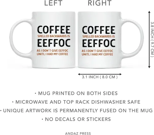 Miniatura 5 de Andaz Press Taza de café divertida de cerámica de 11 onzas – Come Out Now I've Had My Coffee Tazas de café divertidas para hombres y mujeres