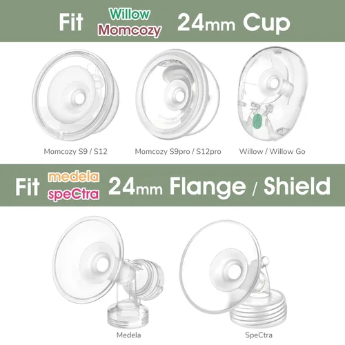 Miniatura 8 de Maymom Insertos de brida de 0.630 in compatibles con Spectra, Medela 0.945 in Shields, Momcozy S9 Pro/S12 Pro, Willow Wearable Cup. Compatible