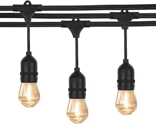 Miniatura 6 de KGC Bombillas LED de repuesto S14 inastillables e impermeables – 1 W equivalente a 10 W, blanco cálido 2200 K para exteriores, bombilla de filamento