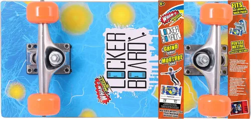 Miniatura 7 de Locker Board Grind Skateboard cabe en mochila y casillero. Tabla pequeña 4 adultos y niños 4 escuela: tabla Cruiser y patineta para niños - Como se