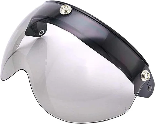 Miniatura 4 de Visera abatible para casco de motocicleta de 3 ranuras (espejo cromado)