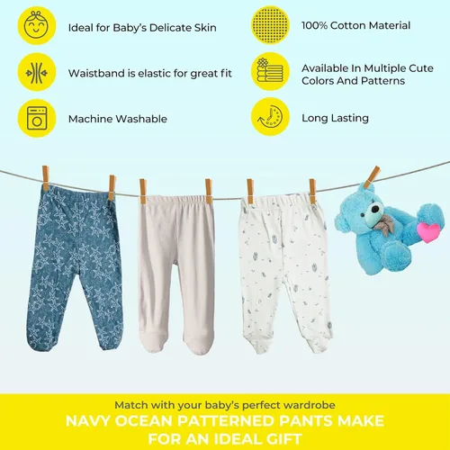 Miniatura 7 de Spasilk Paquete de 3 pantalones de algodón para bebé niño