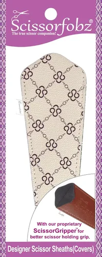 Miniatura 106 de Fundas protectoras para tijeras de diseñador, 4 unidades, tamaño surtido, diseño floral victoriano azul #4-304 Jardín floral victoriano azul