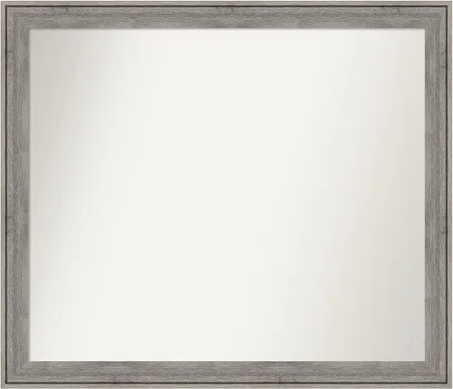 Miniatura 450 de Amanti Art Espejo de pared personalizado no biselado (24.5 x 24.5 pulgadas), marco gris marrón alta, varios tamaños personalizados, espejo de baño