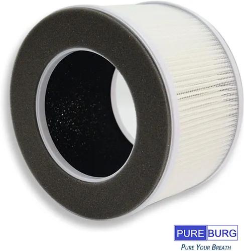Miniatura 3 de PUREBURG Filtro de repuesto compatible con purificadores de aire Greenote AP10 AP10-F3, H13 True HEPA y filtración multicapa de carbón activado
