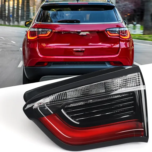 Miniatura 10 de Luz trasera exterior derecha Huray Compatible con Jeep Compass 2017-2021 Luz de cola RH Lámpara de cola Luz de freno Accesorio de montaje de RH