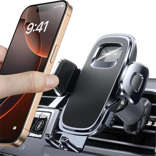 MRGLAS Soportes de teléfono mejorados para tu automóvil con clip de gancho de metal, práctico soporte de teléfono celular para ventilación de aire