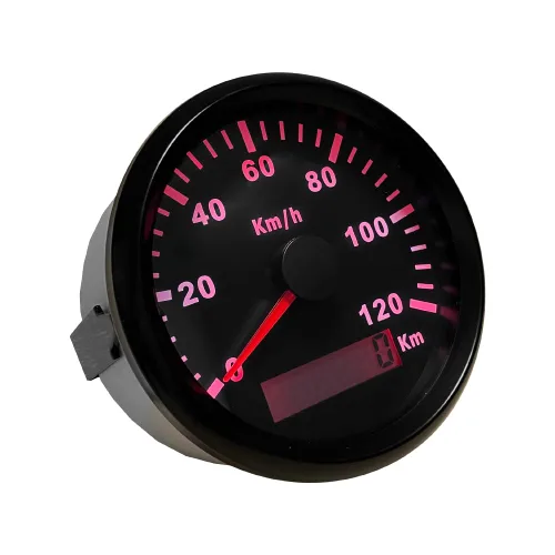 Miniatura 2 de ELING Nuevo universal 3.346 in velocímetro odómetro medidor de velocidad 74.6 mi/h para coche camión motor auto con retroiluminación roja 12V/24V