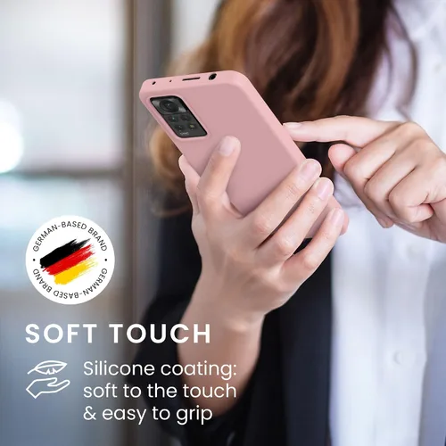 Miniatura 4 de kwmobile Funda compatible con Xiaomi Redmi Note 11 Pro/Note 11 Pro (5G) / Note 12 Pro (4G) - Funda de silicona TPU con acabado suave - Rosa
