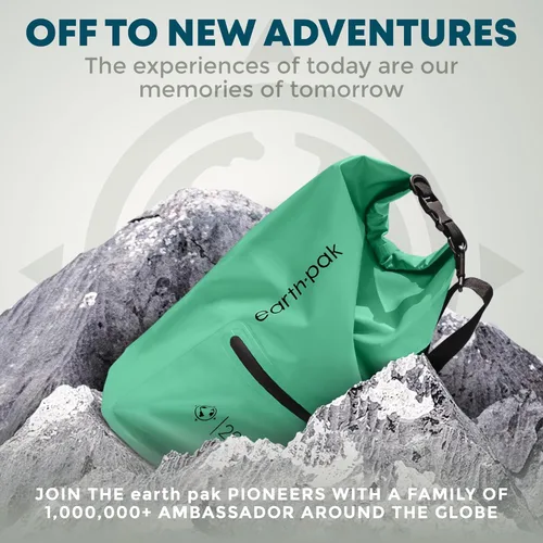 Miniatura 57 de Earth Pak Bolsa seca impermeable con bolsillo con cremallera, mochila impermeable para mantener el equipo seco Camuflaje