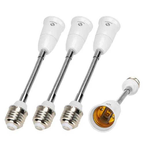 Miniatura 9 de RONG&LAN - Extensor de enchufe de luz E26/E27, 180 grados de flexión, adaptador extensor de enchufe, extensión ajustable E26/E27 a E26/E27