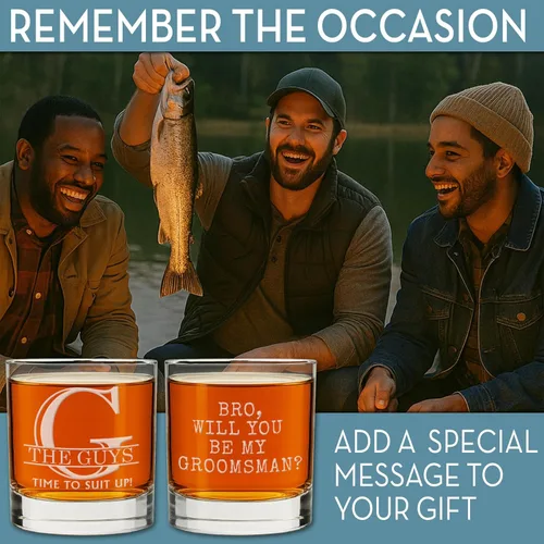 Miniatura 4 de Vaso de whisky personalizado para el Día del Padre, 11 onzas, regalos de whisky personalizados para hombres, vidrio borbón grabado, regalos