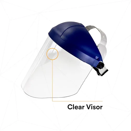 Miniatura 5 de 3M H8A Combinación de Arnés de Cabeza con Trinquete y Visera Protector Facial Transparente, Sistema Completo de Seguridad de Arnés de Cabeza