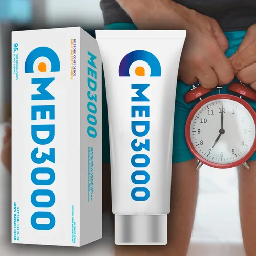Gel Med3000 para hombres - Potente crema ED y potenciador del flujo sanguíneo - Crema para suplementos de disfunción eréctil