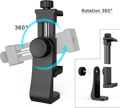 Miniatura 3 de Adaptador universal de trípode para teléfono con control remoto de cámara inalámbrico, soporte para teléfono celular con abrazadera ajustable