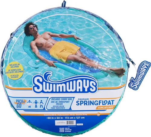 Miniatura 7 de SwimWays Spring Float Premium Sun Catcher Aqua (Nueva Versión)