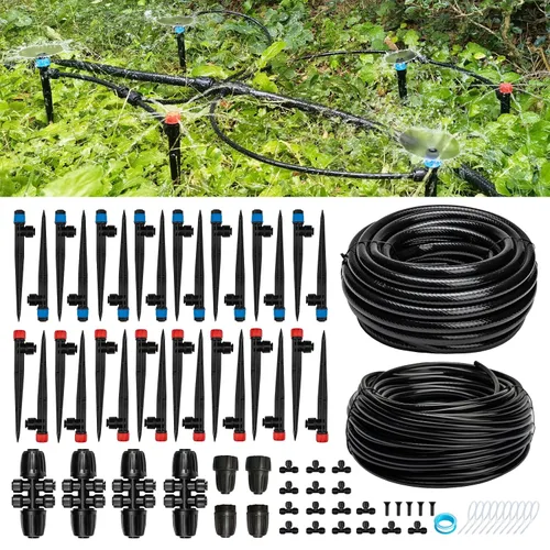 Miniatura 9 de Tubo de riego por goteo de 50 pies y 1/2 pulgada, tubo de manguera de goteo principal para sistema de riego de jardines