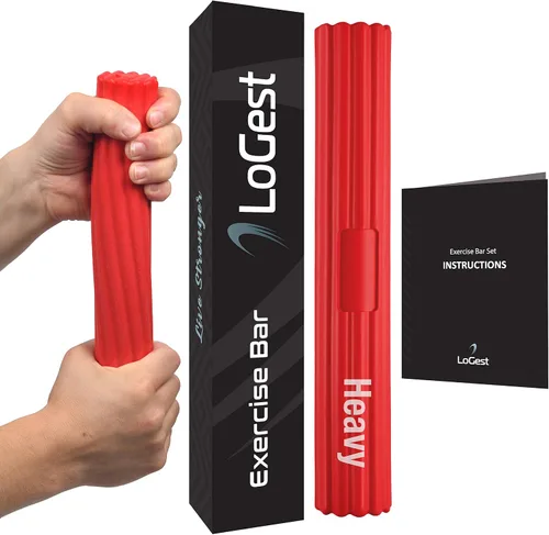 Miniatura 8 de Logest Barras ejercitadoras de mano para terapia física, alivia el dolor de tendinitis y mejora la fuerza de agarre, codo de tenis, codo de 1 pieza