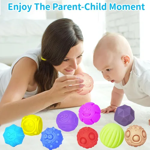 Miniatura 5 de 24 bolas sensoriales para niños pequeños de 1 a 3 años, juguetes sensoriales para bebés de 6 a 12 meses, juguete Montessori para bebés de 6 a 12