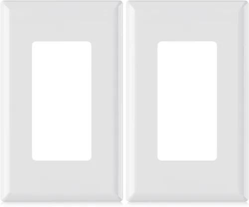 Miniatura 9 de ELEGRP Placas de pared decorativas sin tornillos de 1 gang, tamaño estándar, cubierta de placa frontal termoplástica irrompible para interruptor