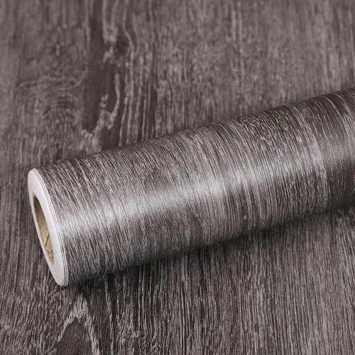 Miniatura 6 de TAOGIFT Papel tapiz autoadhesivo de madera, color jatoba oscuro, impermeable, extraíble, para armarios de cocina, muebles, armarios, estantes, mesa