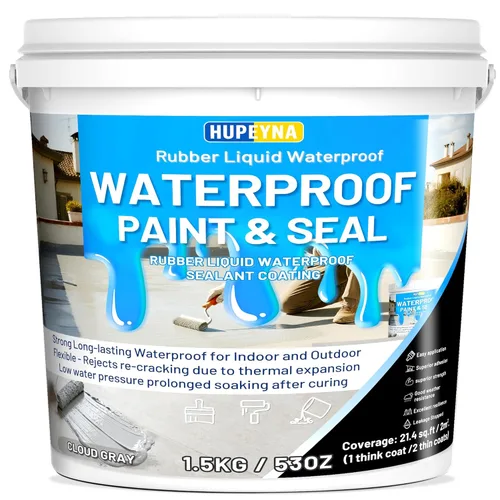 Sellador impermeable líquido de goma, sellador de sello de parche impermeable, pintura de goma elástica para interiores y exteriores, pintura de