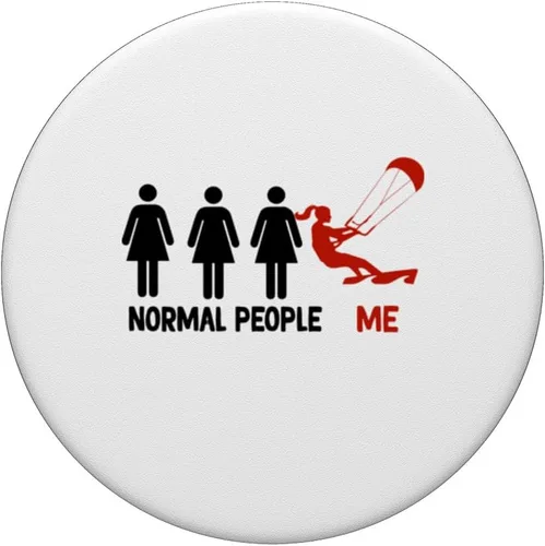 Miniatura 3 de funny Kiteboarding normel pepole me Kitesurf Kiteboarder PopSockets Swappable PopGrip