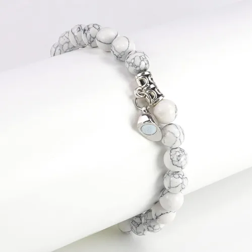 Miniatura 7 de 2 PCS Magnetic Couples Bracelets, Natural Stone Energy Stone Beads Bracelet Set His and Hers Long Distance Relationship Bracelet for Boyfriend