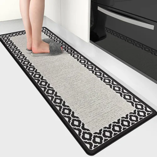 Miniatura 26 de Tapetes antifatiga para suelo de cocina, tapetes acolchados antifatiga de cocina de 17.3 x 27.5 pulgadas, impermeables, antideslizantes, de pie